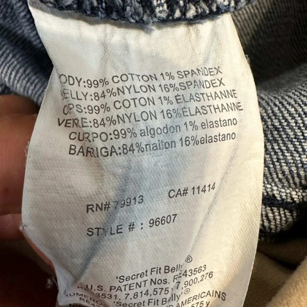 Indigo Blue Denim Maternity Jeans Sz M - Picture 7 of 7